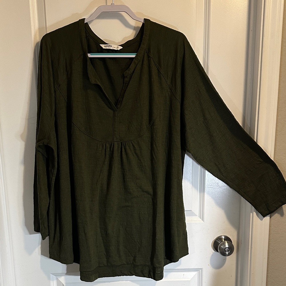 Sonoma Dark Green Blouse